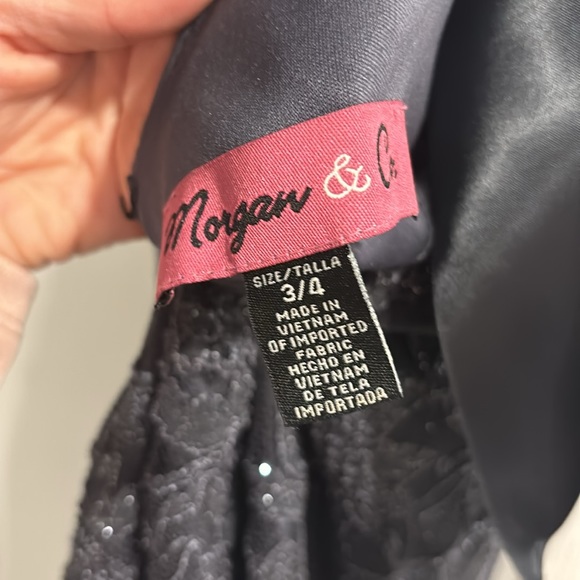 Gray sparkly dress with bow back - Picture 4 of 4